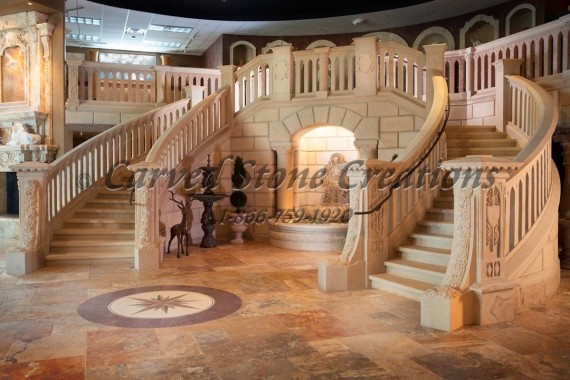Double Curved Staircase