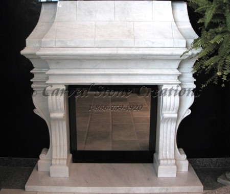 Victorian marble fireplace mantel surround