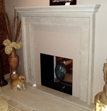 Traditional Limestone Fireplace Surround