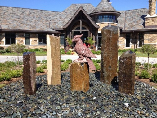 Large Basalt Pillar Fountain