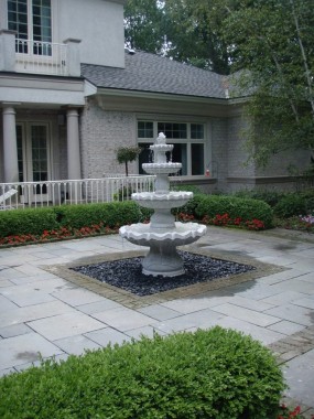 Tiered patio fountain.