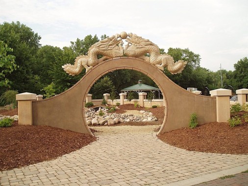 Chinese Dragon Moon Gate