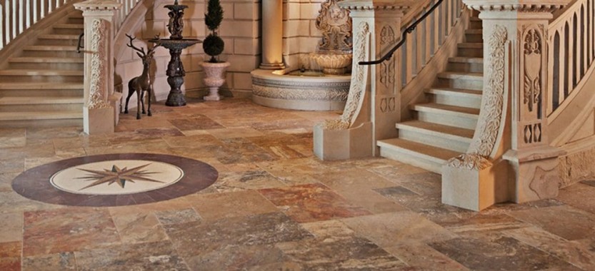 Scabos Travertine Palatial Versailles Patterned Tile