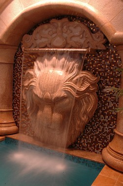 Large Lion Wall Fountain