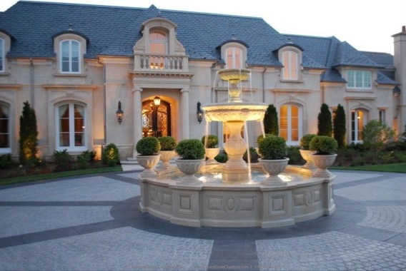 2-Tier Golden Cypress Granite Fountain