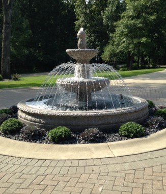 Egg Dart Fountain with Spray Ring