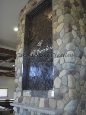 Commercial Custom Wall Weir Fountain 1