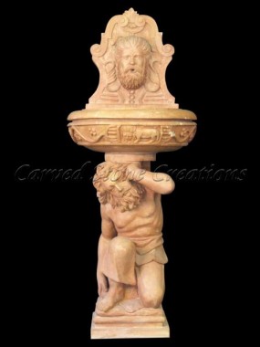 Carved Marble Wall Fountain 2