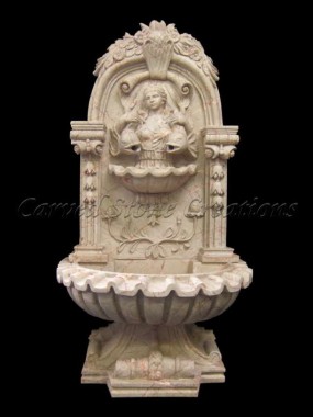 Carved Marble Wall Fountain 4
