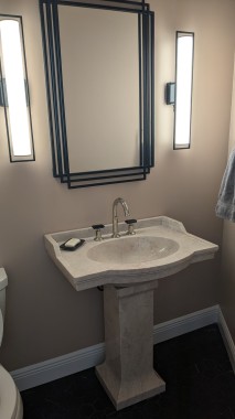 CremeJadePedestalSinkInstalled