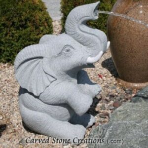 Sitting elephant fountain