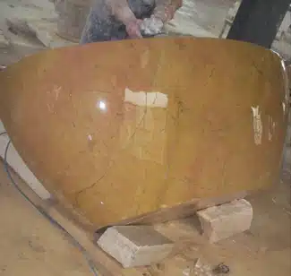 Hand carved stone bathtub
