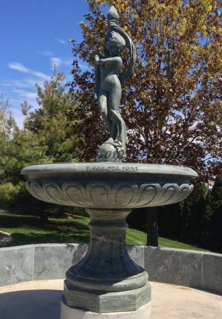 Fountain design with dancing woman statue