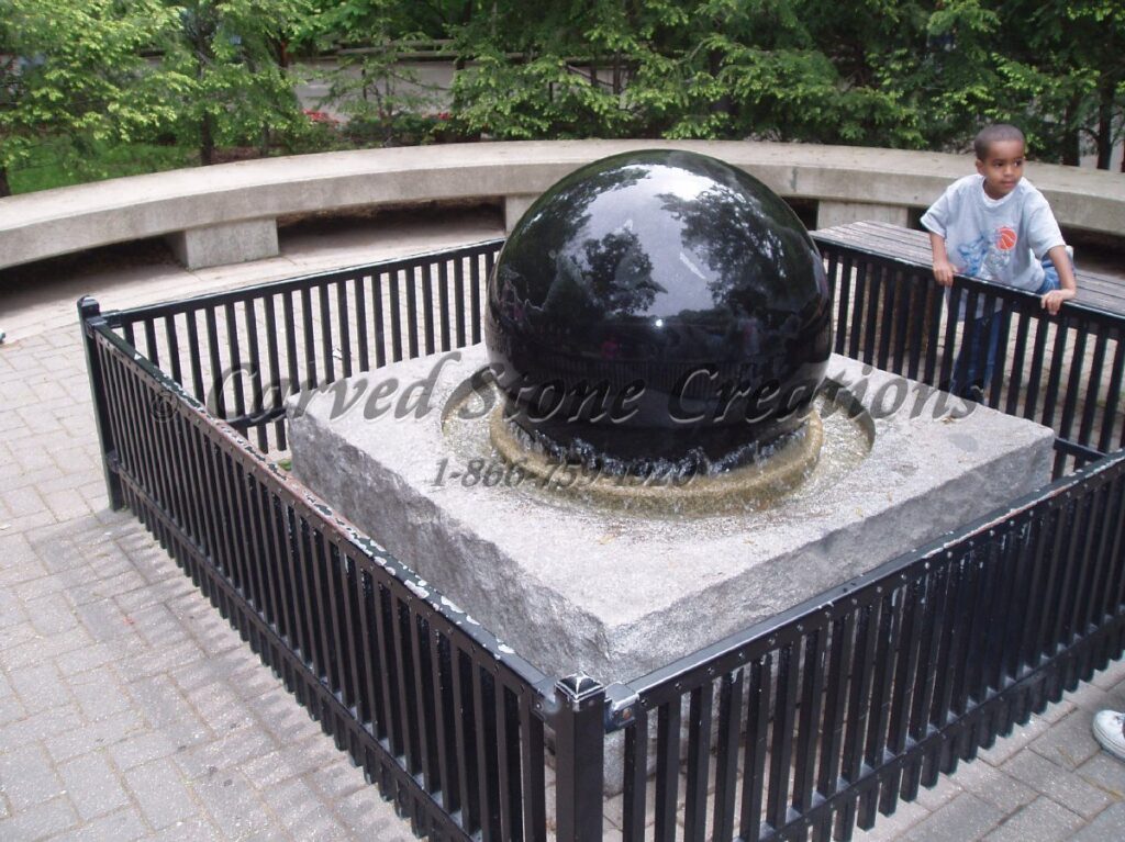Giant Granite Sphere fountain