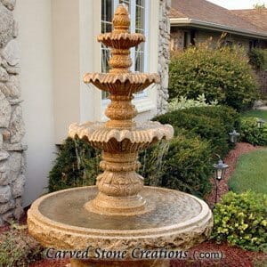3-tired granite fountain