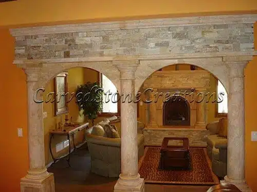 interior stone columns