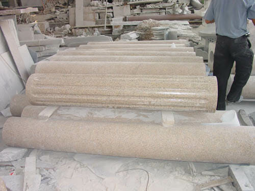 carving a stone column 3