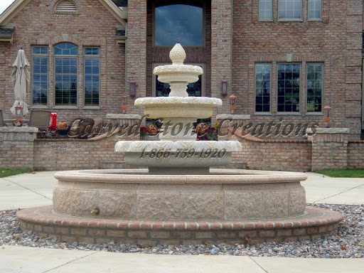 Natural stone fountain