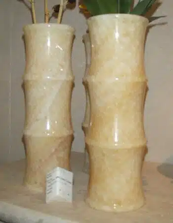 Polished Onyx Bamboo Vase