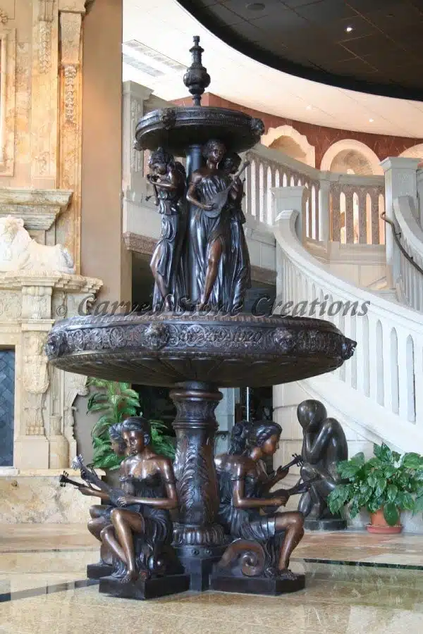Women musicians bronze fountain