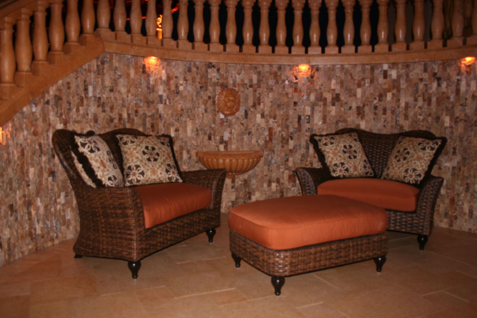 Scabos Travertine Stone Wall