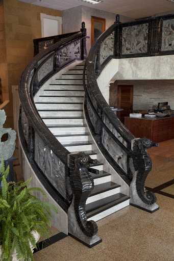 Curved stone staircase