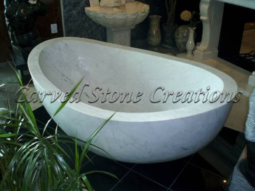 White marble tub
