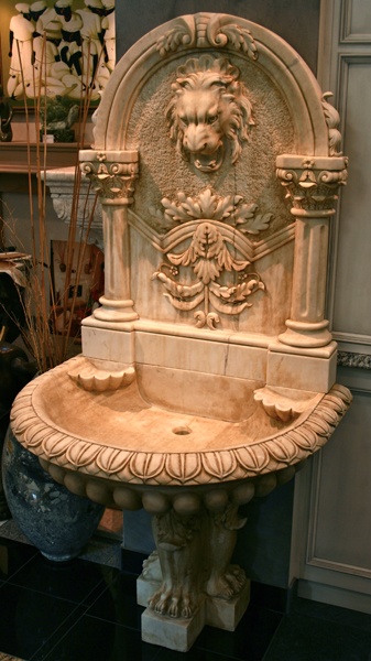 White Marble Wall Fountain 