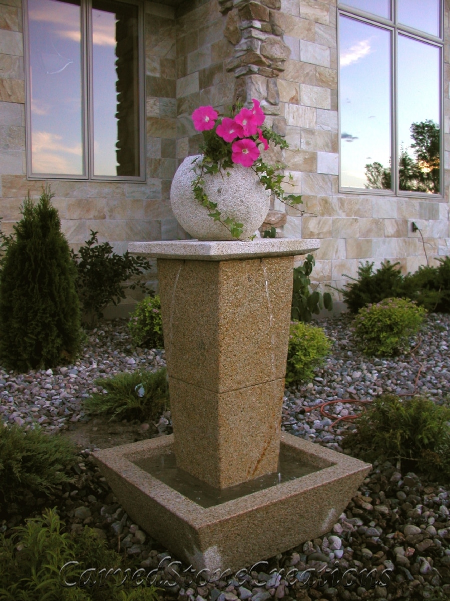 Fountain with flowers Design for Garden