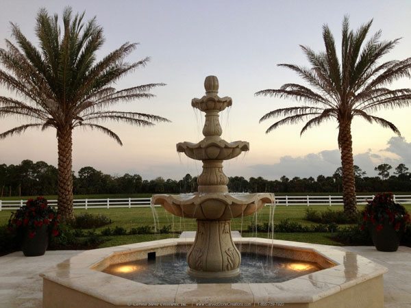 3 tier stone fountain