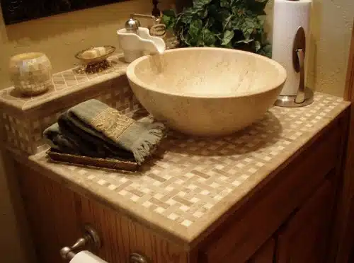 Bathroom Stone Sink with double