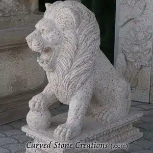 Roaring lion statue