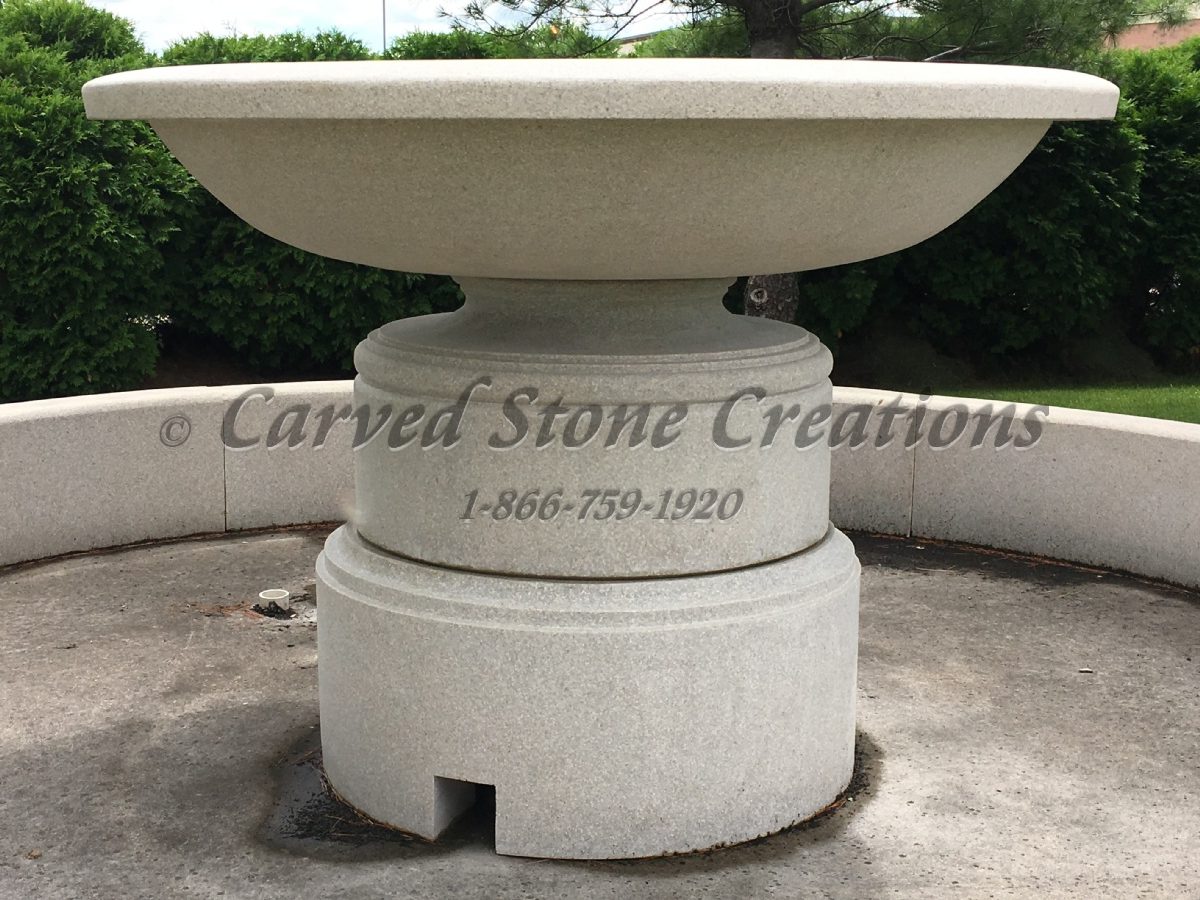 5′ Wide Urn Fountain | Contemporary Fountains | Carved Stone Creations