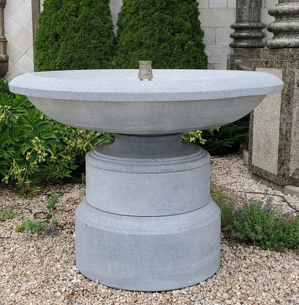 5' Wide Urn Fountain Contemporary Fountains Carved Stone Creations