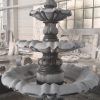 Charcoal grey granite 4-tier acathus fountain