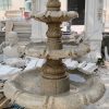 LIght Golden Sesame Granite 4-tier Acanthus fountain