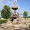 Large classical tired fountain with statues