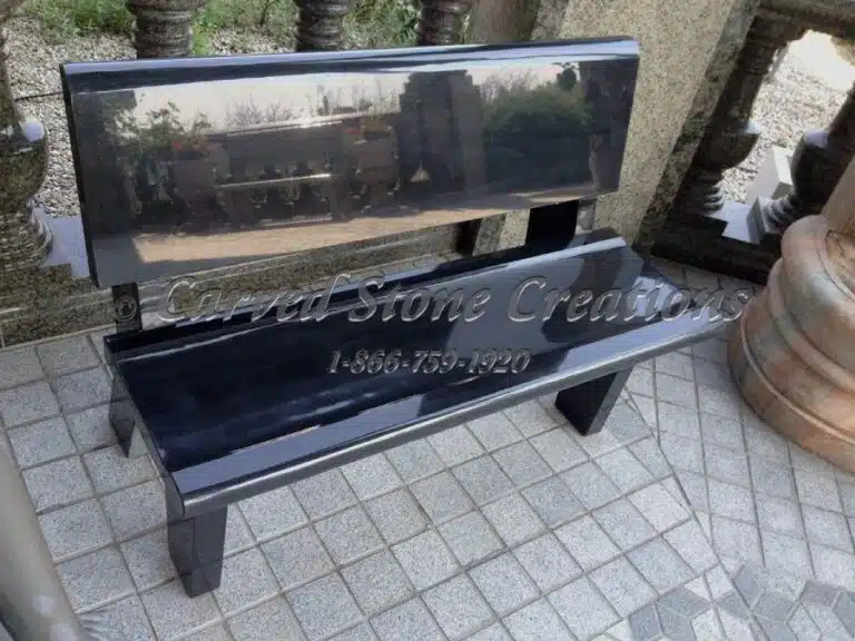 Granite park bench