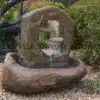 Granite boulder fountain