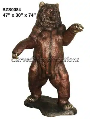 Large bear standing sculpture