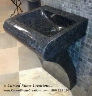 Granite pedestal sink design