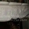 White marble fireplace overmantle