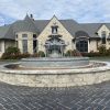 3-tier Scalloped fountain with a 12' diameter cypress pool surround and a 10' copper spray ring.