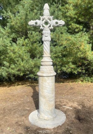 Ornate Cross with Tall Pedestal