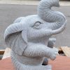 2 Ft Tall Elephant Spitter fountain - dry lt charcoal grey granite