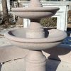 3-Tier Fountain in 9Ft Pool carved of Red B Granite
