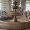 LIght Golden Sesame Granite 3-tier Egg Dart Fountain and pool surround