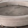 10 ft diameter x 10" tall cypress pool surround in light golden sesame granite