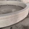 10 ft diameter x 10" tall cypress pool surround in light golden sesame granite