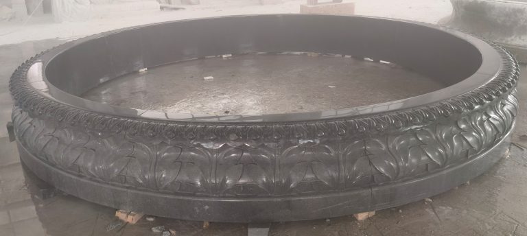 10' diameter x 14" tall Acanthus relief Carved pool surround